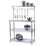 Amco Chrome Baker's Rack with 6 Hooks