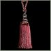 Metal Bell Tie Back Wine - 11 x 3 Tassel