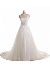 Natural   Waistline Lace  Tulle  Ball Gown Wedding Dress 