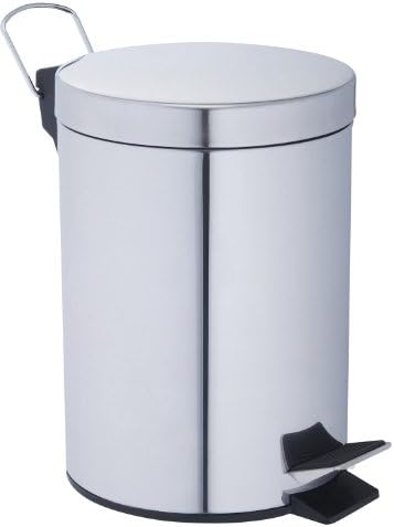 Designers Choice Step Lid Trash Can, 5 Liter, Round, Polished Finish