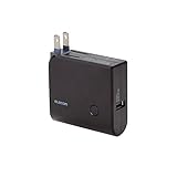 ELECOM モバイルバッテリー 急速充電 AC一体型 3200mAh 2A出力 ブラック DE-MB1L-3220BK