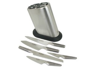 Global 6-Piece Knife Set with Block