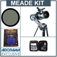 Best Price Meade StarNavigator 114mm f/8.8 Reflector Telescope with AudioStar - with Accessory Kit (Meade Star Chart and Flashlight Set, Meade #96 ND.9x (1.25