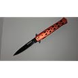 Spring Assisted Glass Breaker Orange Folder Pocket Knife