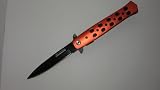 Spring Assisted Glass Breaker Orange Folder Pocket Knife