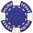 Real Clay No Metal Insert Texas Holdem Poker Chips, 25 11.5 gram Blue Chips