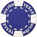 Real Clay No Metal Insert Texas Holdem Poker Chips, 25 11.5 gram Blue Chips