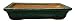 Rectangle bonsai planter / pot - chinese ceramic, green glazed