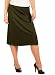Women's Knee Length A-Line Elastic Waist Skirt