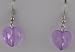 Lavender Heart Earrings