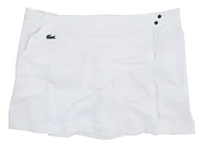 Lacoste Sports White Tennis Skirt Stretch Fast Dry Cover Up (6, White)