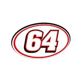 64 Number - Jersey Nascar Racing Window Bumper Sticker