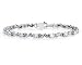 10k White Gold Diamond and Aquamarine Bracelet