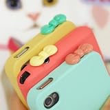 BDS - Ribbon Ear Cap (Pink) / Ear Jack / Dust Plug Fit for iPhone 2g iPhone 3g / 3gs iPhone 4 iPhone 4s + One Free Smart Wrap Silicone Rubber Earphone/earbud Cord Manager Cable Winder Wrap Reel