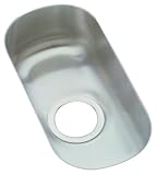 Elkay ELU715 Harmony Lustertone 9-Inch by 17-1/4-Inch Stainless Steel Single-Bowl Undermount Kitchen Sink, Lustertone Satin Finish