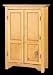 Wardrobes Country Pine Pine, Miniature Shaker Armoire 17 in. H x 10 1/4 in. W