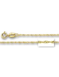 10K Yellow Gold Singapore Chain - Width 0.8mm