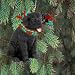 Labrador Retriever Miniature Dog Ornament - Black
