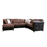 31MZI8Wo4HL. SL160 AA160  Brown Leather Sectional from Baxton Studio