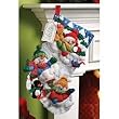 Bucilla 18-Inch Christmas Stocking Felt Applique Kit, Snow Fun
