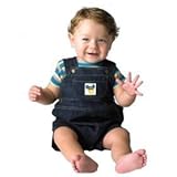 Under The Nile Lap Tee with Denim Overall, Blue/Stripe, 3-6 Months