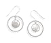 Open Circle French Wire Earrings with Coin Pearl title=