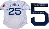 Mike Lowell 07 WS MVP" Autographed / Signed Boston Red Sox Grey Jersey"
