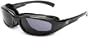 7eye Churada Nxt Resin Sunglasses,Glossy Black Frame/Re-ACT NXT Gray Lens,one size
