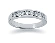 0.40 Channel Set Diamond Wedding band in Palladium