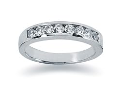 0.40 Channel Set Diamond Wedding band in Palladium