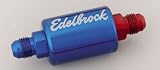 Edelbrock 8130 Blue Anodized Aluminum Fuel Filter
