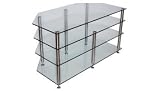 Gem AV Corner Support Glass shelves 1320 x 610 - per shelf clear