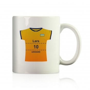Ukraine EUROPA 2012 Trikot Becher mit Namen und Nummer