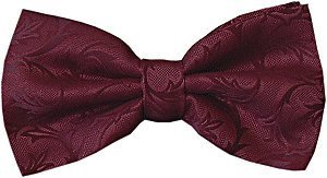 Swagger & Swoon Burgundy Embossed Bow Tie