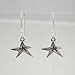 Little Dangle Folk Art Star Earrings in Sterling Silver, #9230