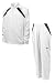 Wilson Herren Trainingsanzug Woven Warm Up, weiß/schwarz, L, WRA1315001000LG