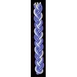 Havdalah Candle Braided Blue and White Flat