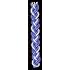 Havdalah Candle Braided Blue and White Flat