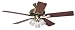 Hunter 20540 Summer Breeze Plus Three-Light 52-Inch Five-Blade Ceiling Fan, Antique Brass with Clear Globes