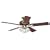 Hunter 20540 Summer Breeze Plus 3-Light 52-Inch 5-Blade Ceiling Fan, Antique Brass with Clear Globes