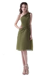 Short One Shoulder Chiffon  Dress