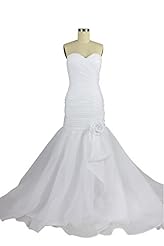 Pleated Chiffon/Organza Mermaid Sweetheart Evening Dress/Homecoming Dress/Prom Dress/Wedding Party Dress 