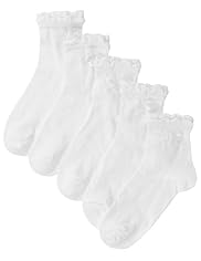 5 Pairs of Cotton Rich Ruffled Ankle Socks