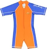 All-in-One Short Sleeve for Boys - Orange/Royal Blue
