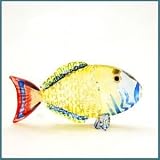 Hawaiian Glass Fish Figurine Parrot Fish