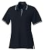 Ladies' Cotton Stripe Collar Trim Pique Polo Shirt