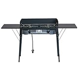 Brinkmann 815-3795-0 Gas Camping Stove with Dual Burner, Black