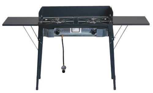 Brinkmann 815-3795-0 Gas Camping Stove with Dual Burner, Black