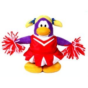 Disney Club Penguin 6.5 Inch Series 1 Plush Figure Cheerleader [Includes Coin...