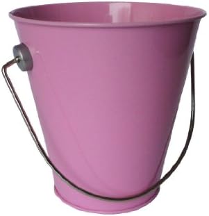 Hampton Art Wrap it Up Tin Pail, Small, Pastel Pink